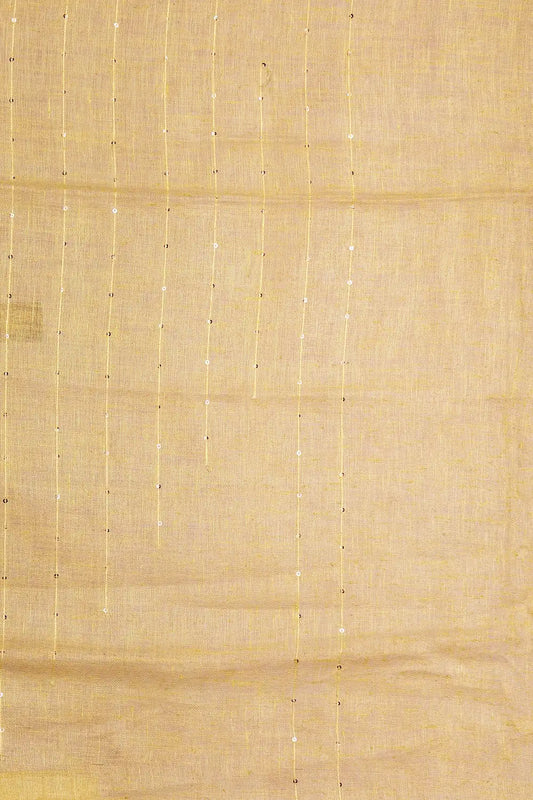 Yellow Linen Saree