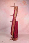 Brownish Red Semi Silk Saree