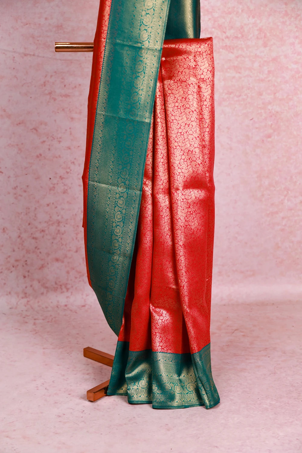 Rani Pink Semi Tissue Saree