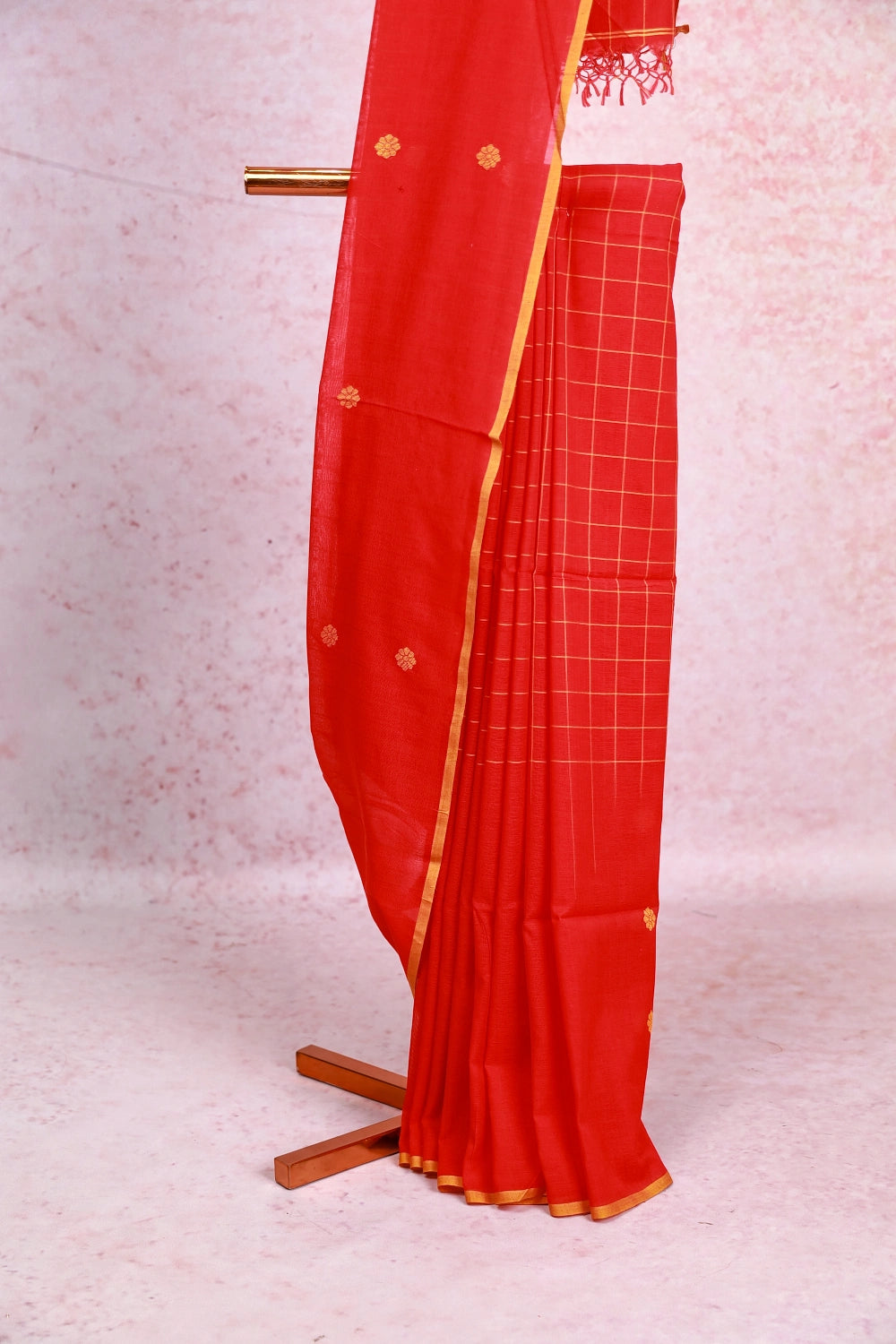 Red Mul Cotton Saree