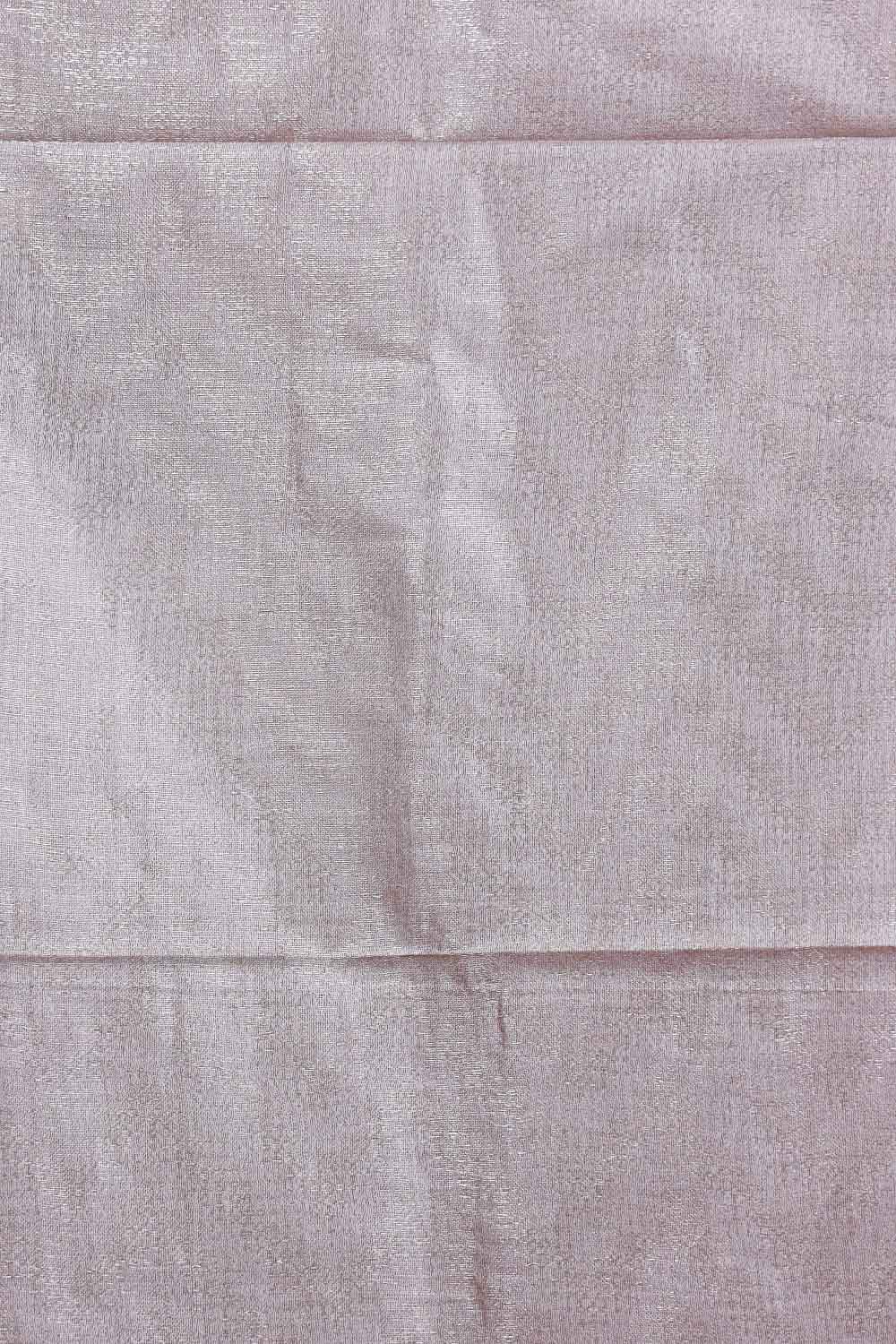 White Semi Tussar Saree - Seematti