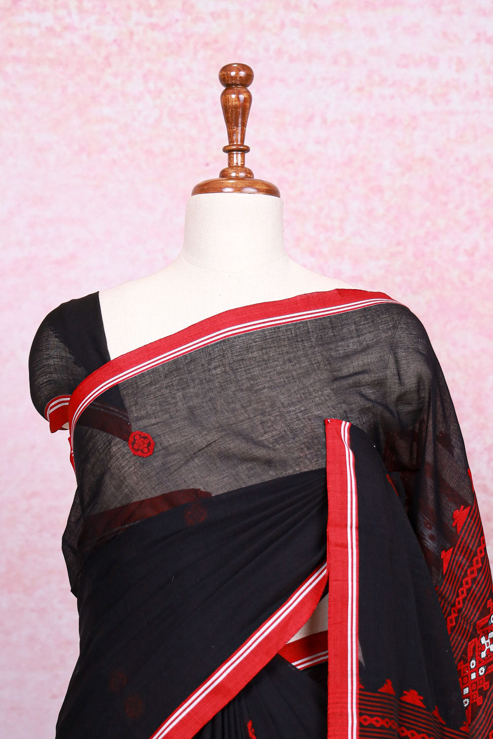 Black Cotton Saree