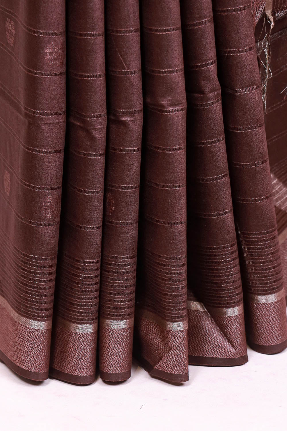 Coffee Brown Semi Tussar Saree - Seematti
