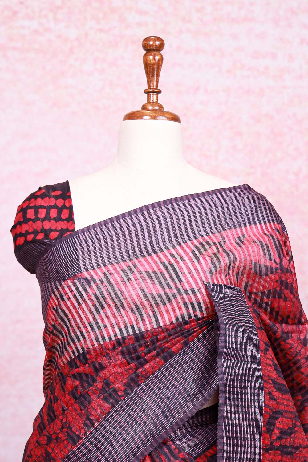Maroon Semi Tussar Saree - Seematti