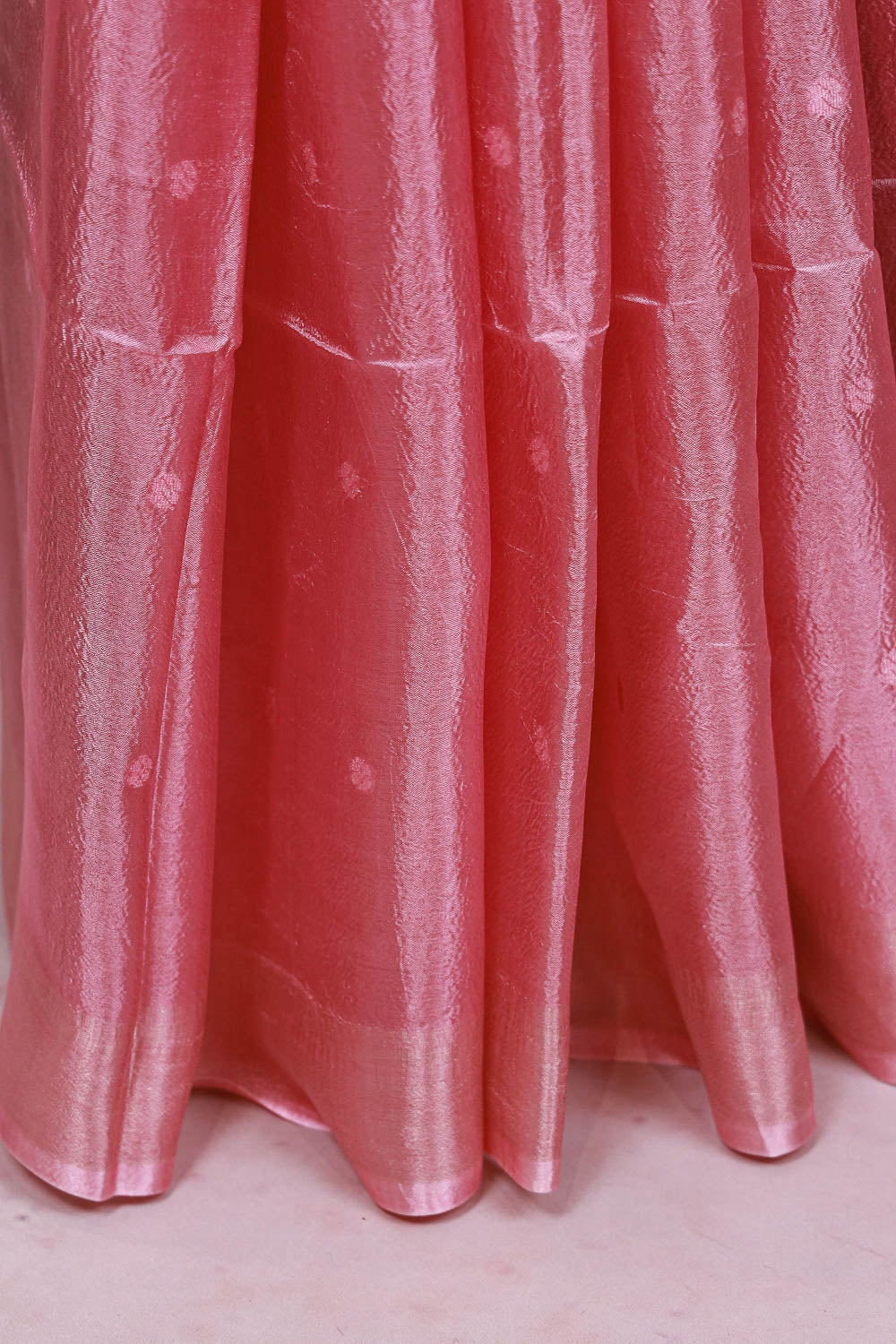 Baby Pink Semi Tussar Saree - Seematti