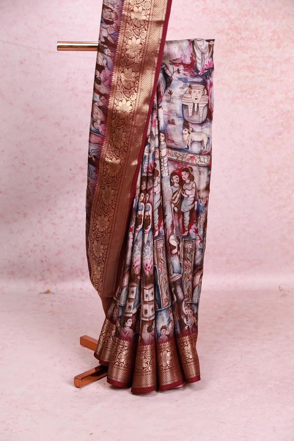 Wine Modal Saree