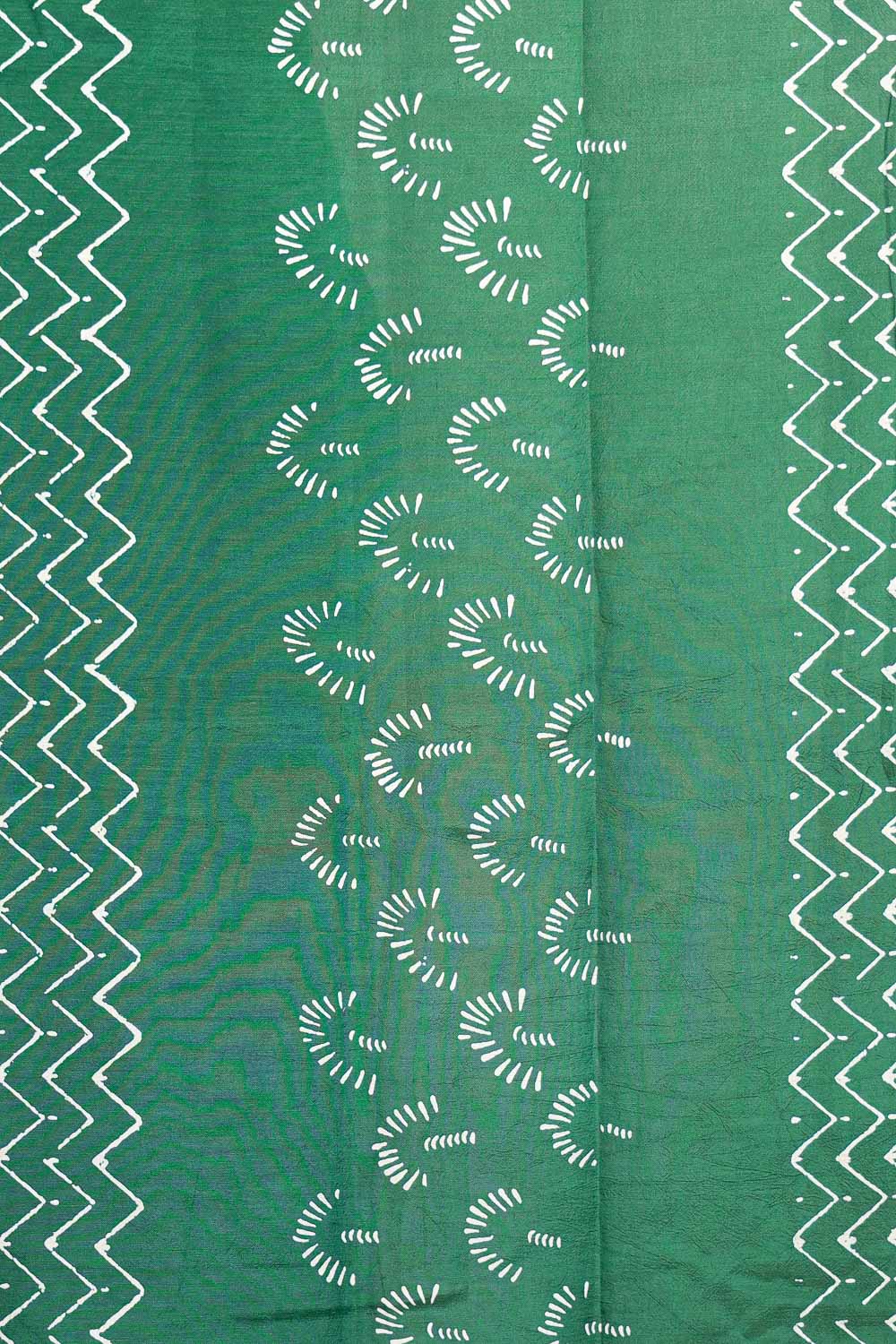 Green Chanderi Silk Saree - Seematti