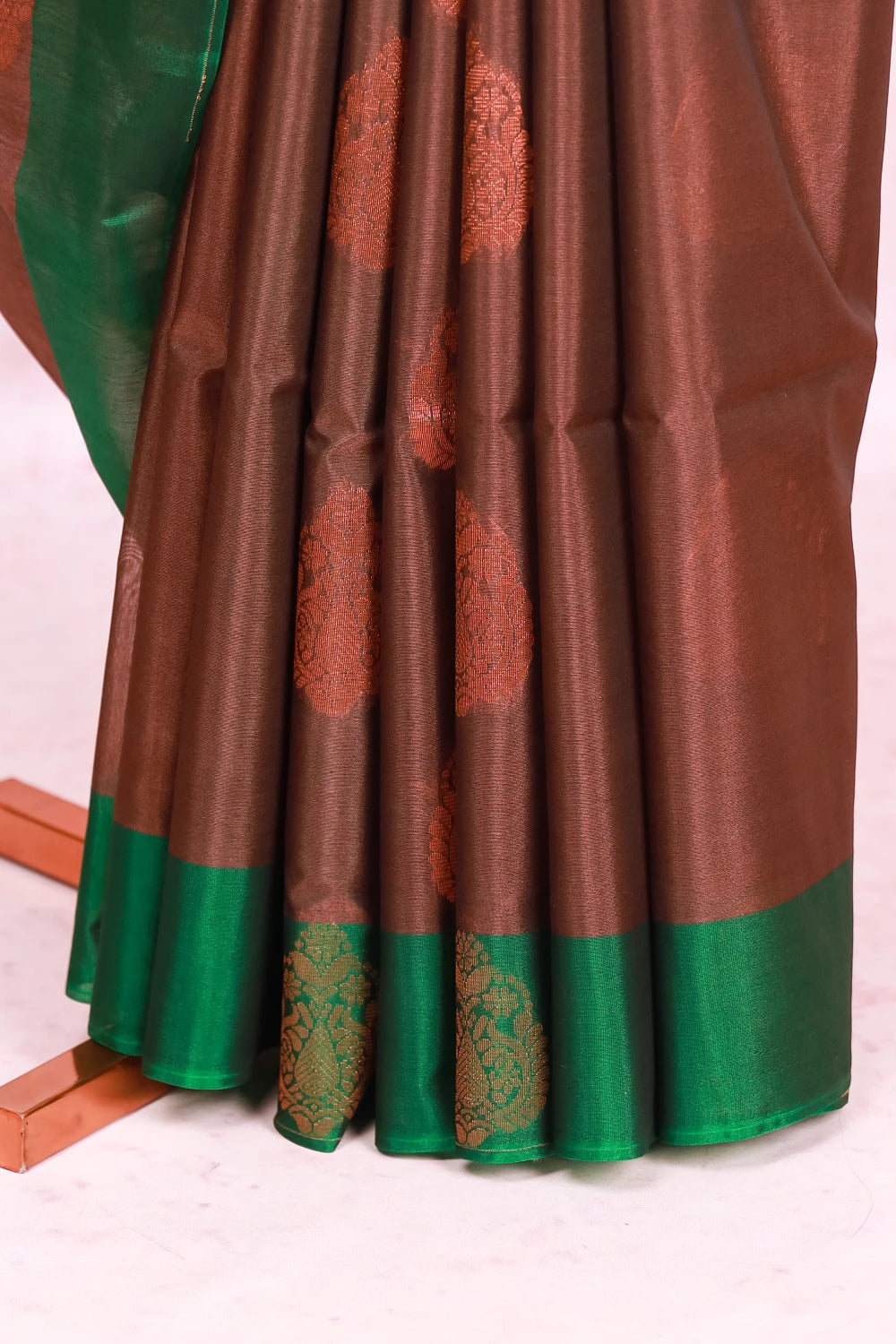 Coffee Brown Cotton Silk Saree