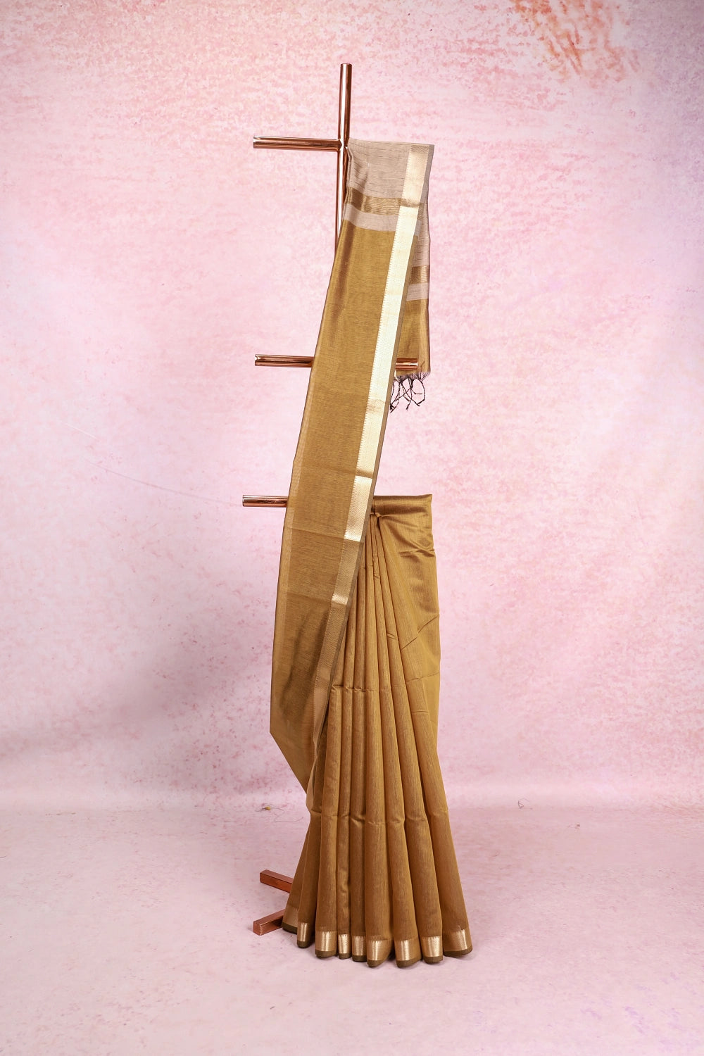 Moss Green Cotton Silk Saree