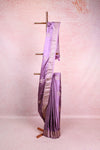 Lavender Lilac Semi Silk Saree