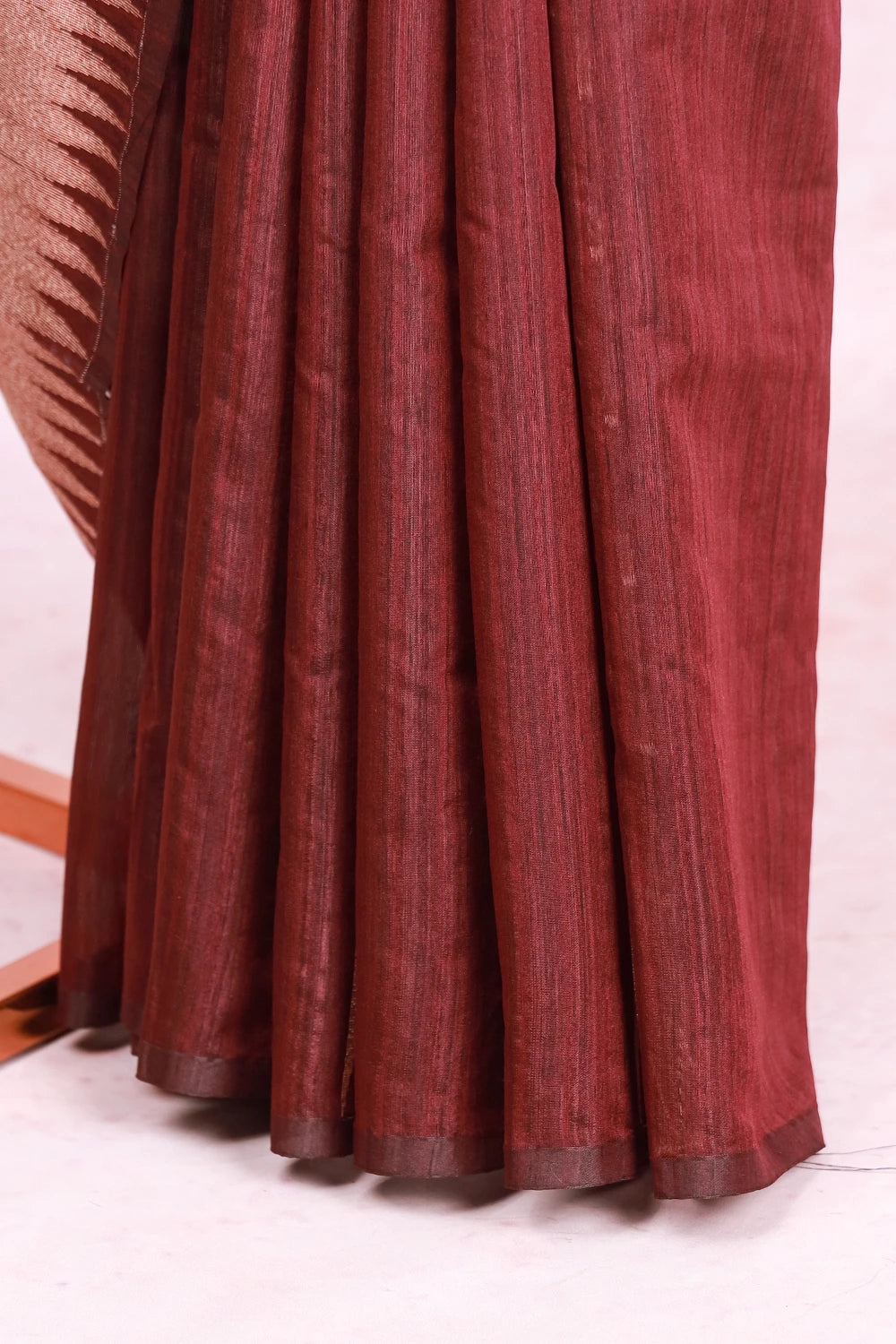 Dark Wine Cotton Silk Saree
