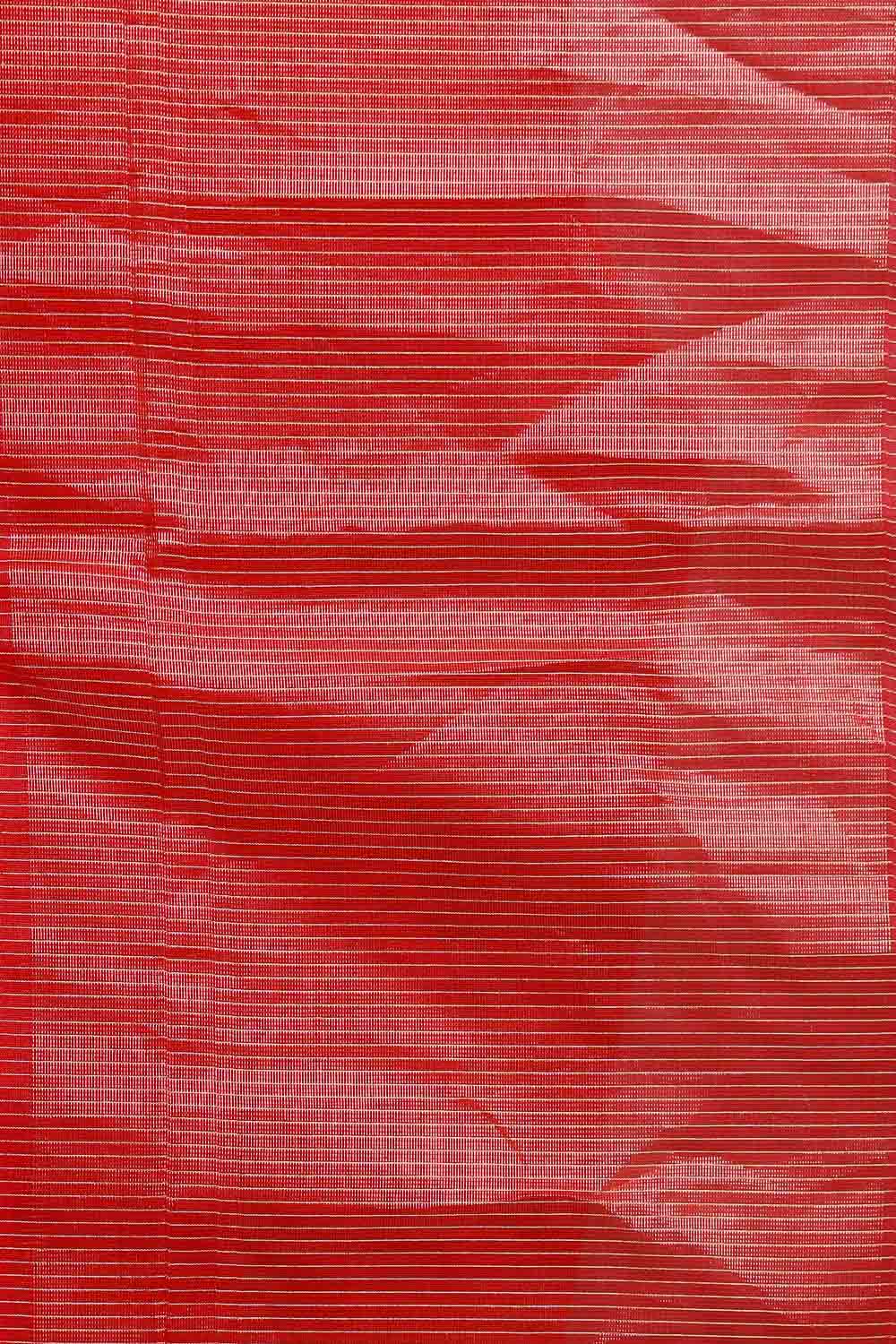 Red Cotton Saree - Seematti