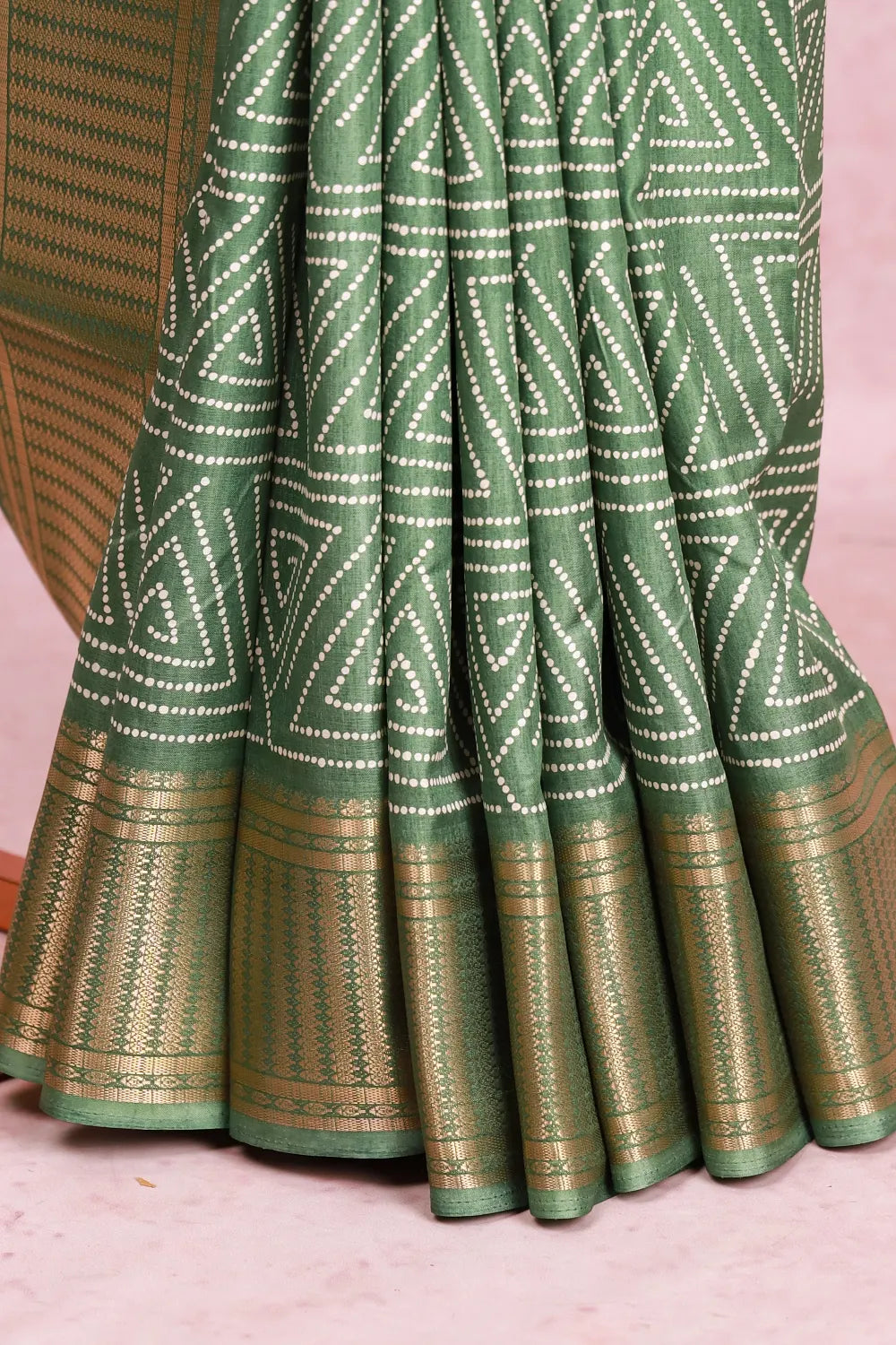 Pista Green Chiffon Saree