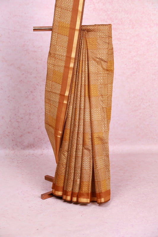 Mustard Yellow Soft Cotton Saree
