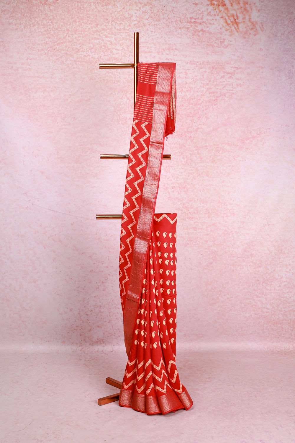 Red Soft Cotton Saree
