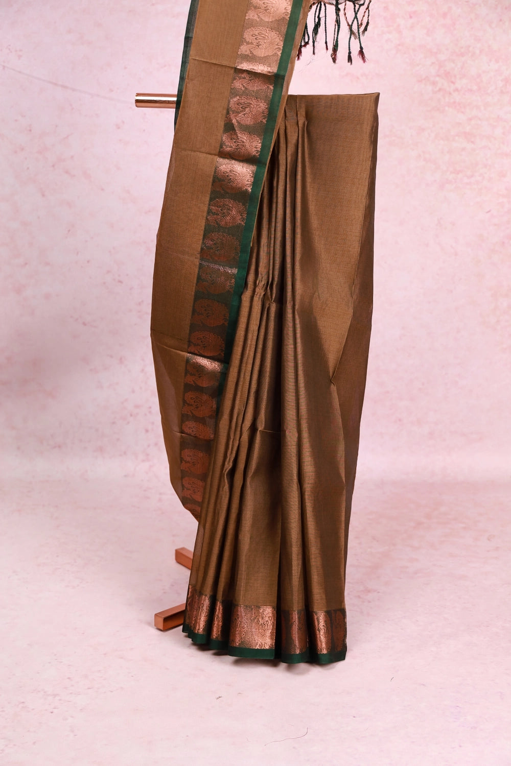 Moss Green Cotton Saree