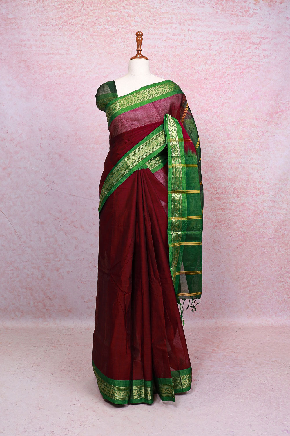 Purple Cotton Saree