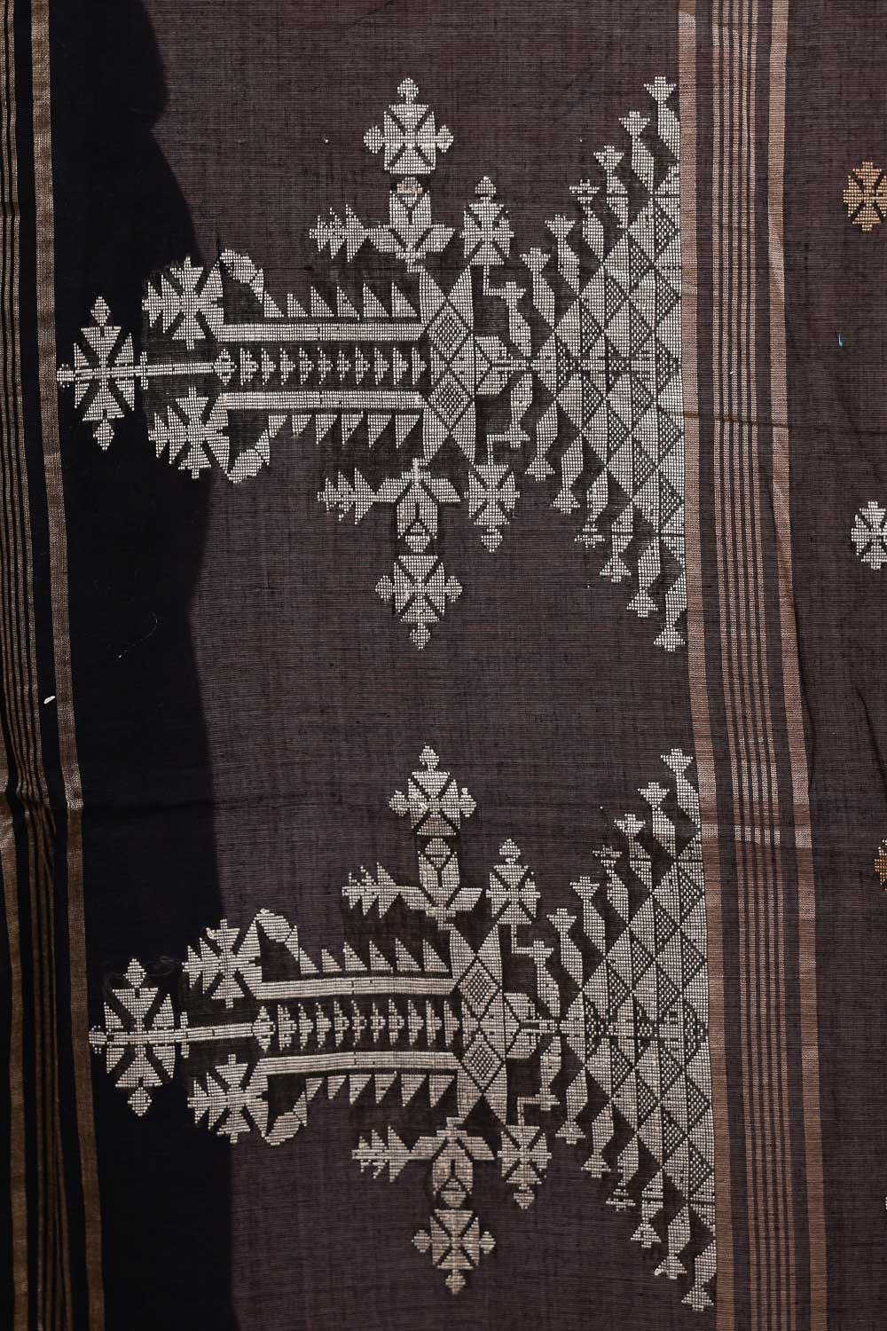 Black Mul Cotton Saree