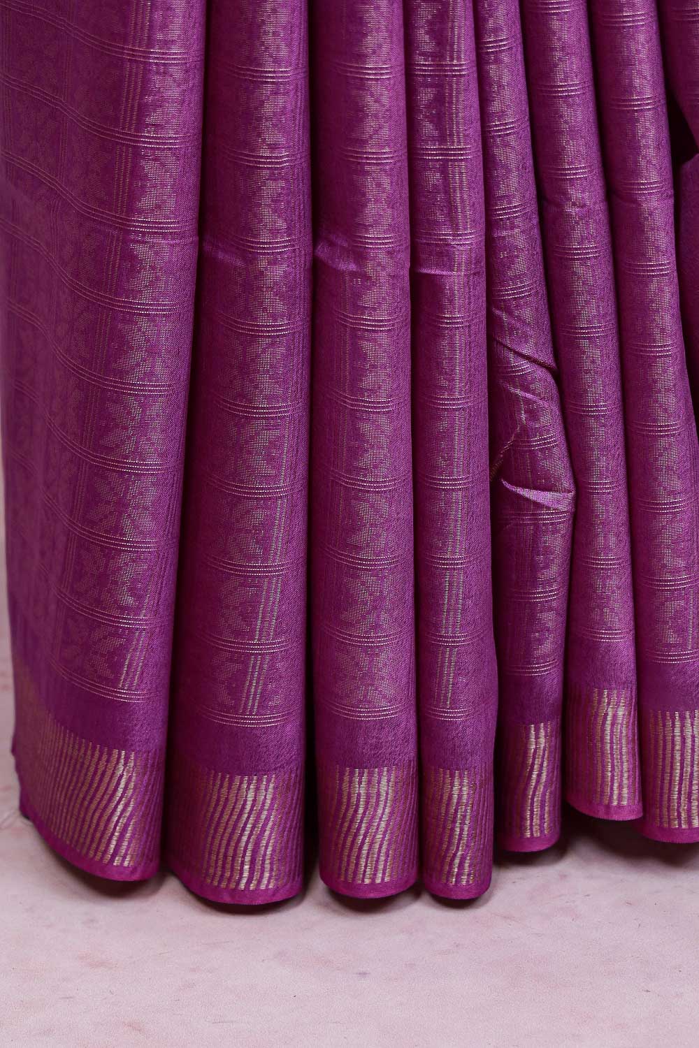 Lavender Semi Tussar Saree