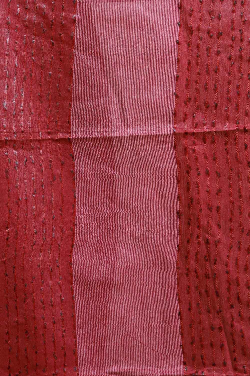 Dark Wine Semi Tussar Saree - Seematti