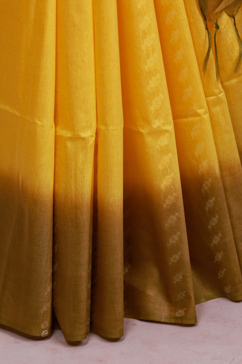 Yellow Semi Tussar Saree - Seematti