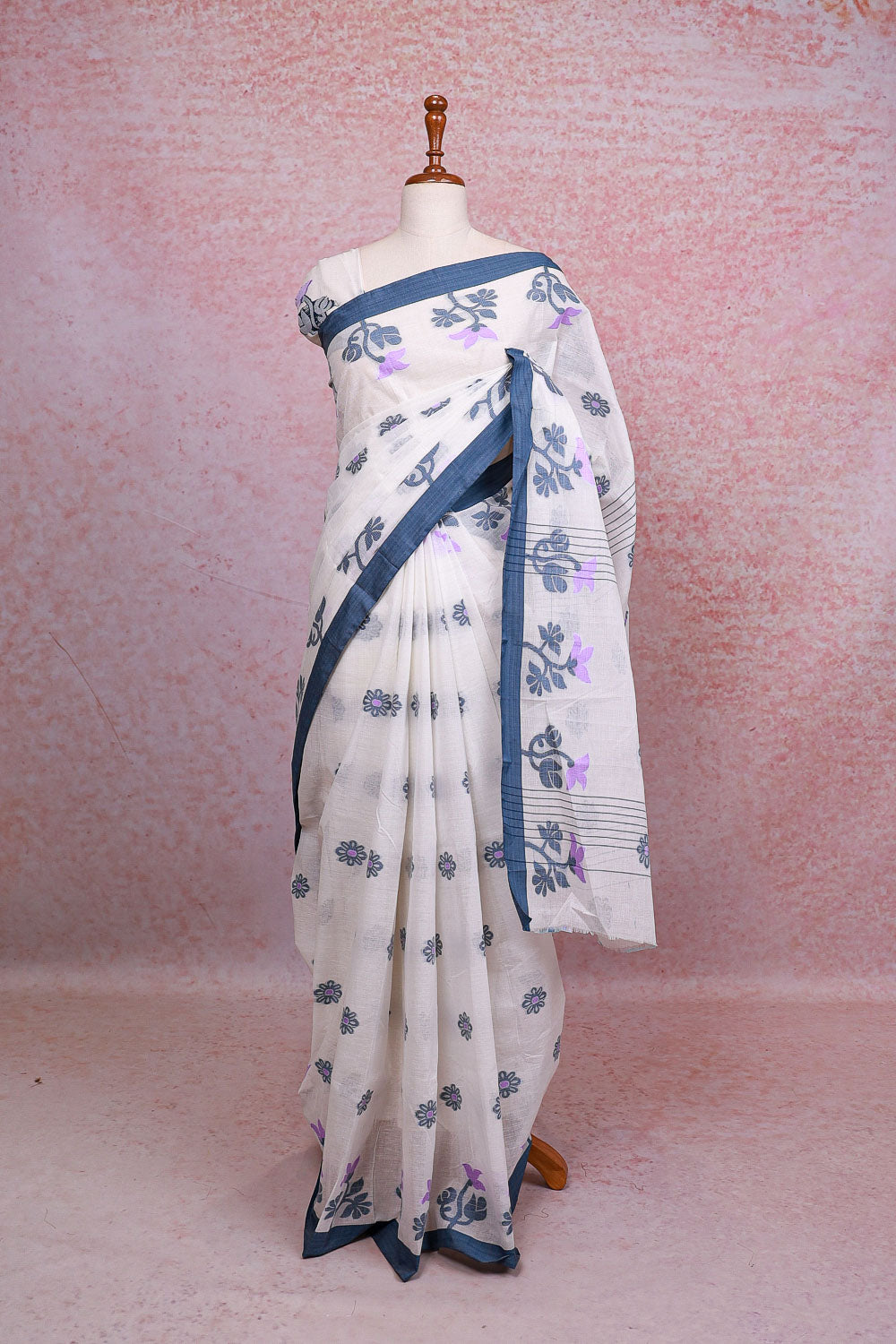 White Cotton Saree