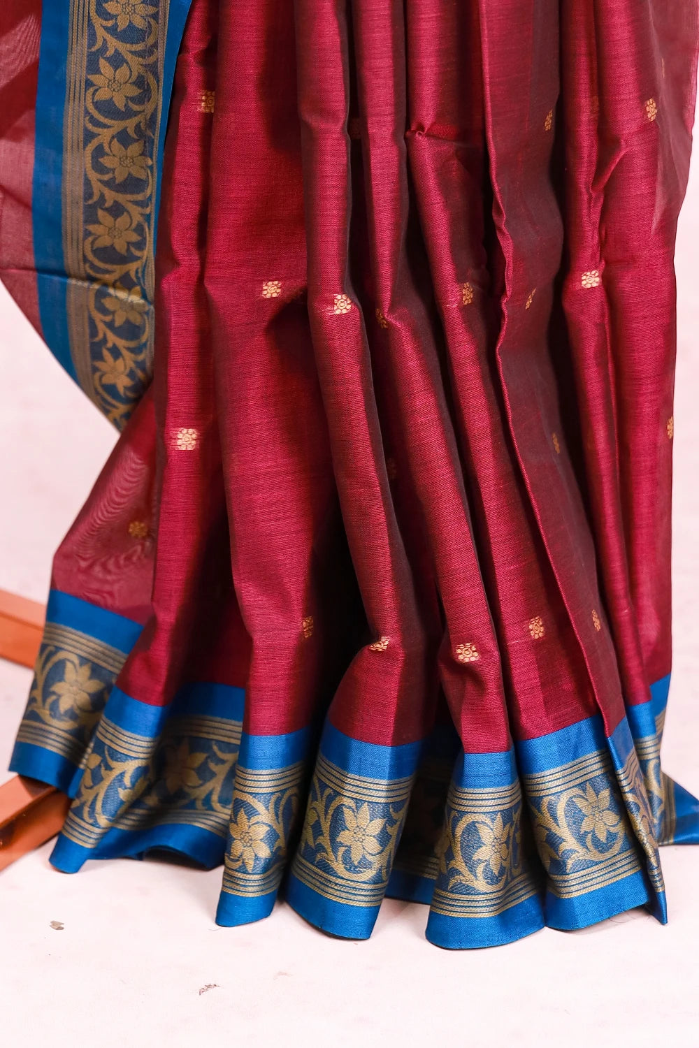 Dark Wine Chettinadu Cotton Saree
