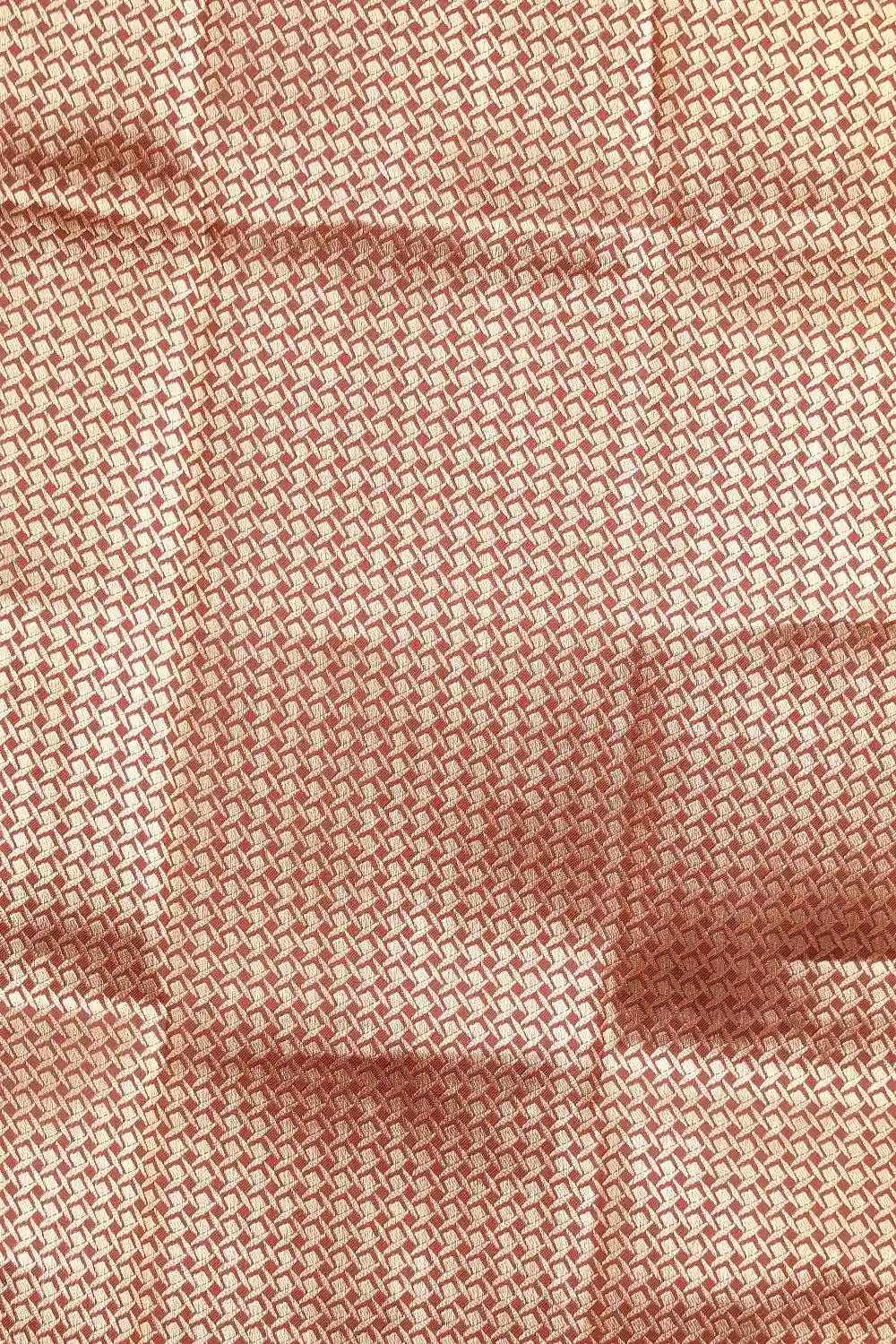 Burnt Orange Semi Silk Saree