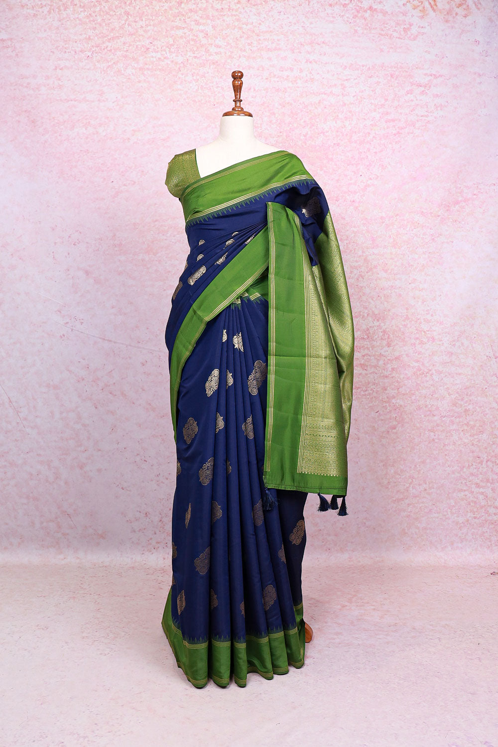 Blue Semi Silk Saree