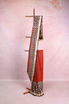 Rust Colour Semi Chanderi Saree