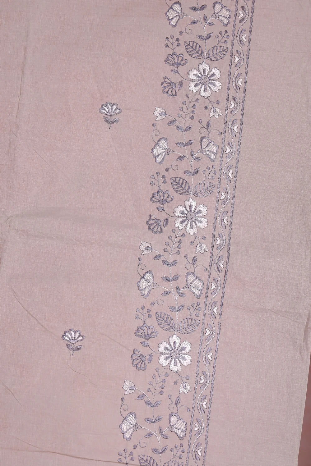 Ash Blue Oil Cotton Saree
