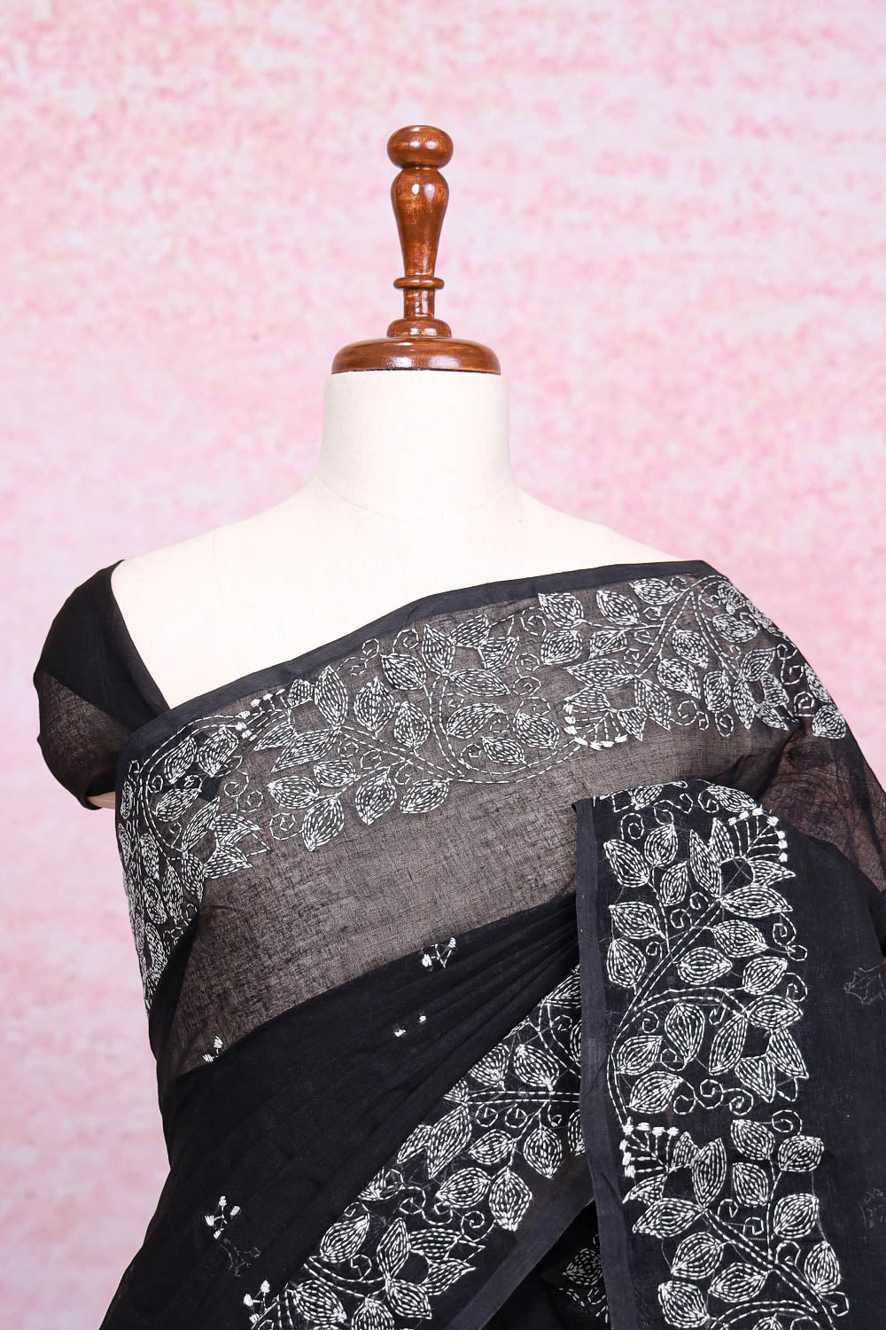 Black Cotton Saree