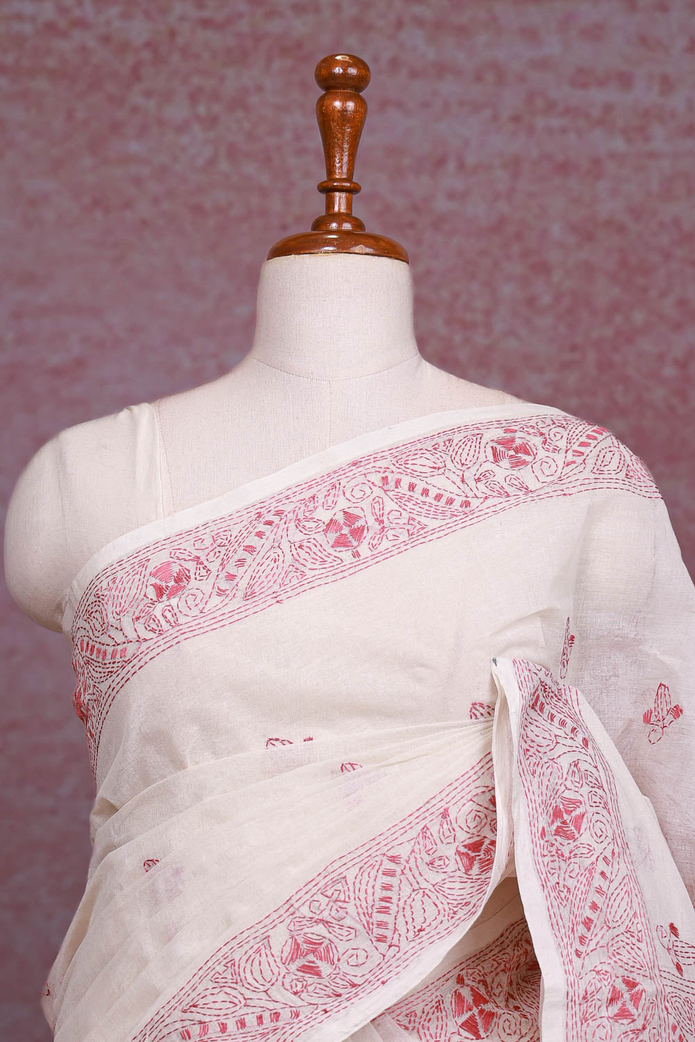 Off White Cotton Saree