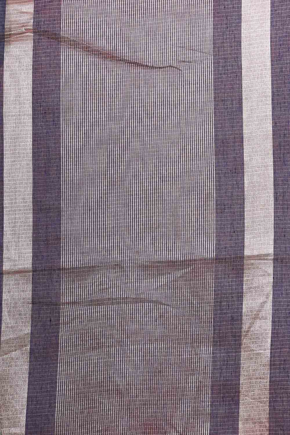Dark Blue Cotton Silk Saree - Seematti