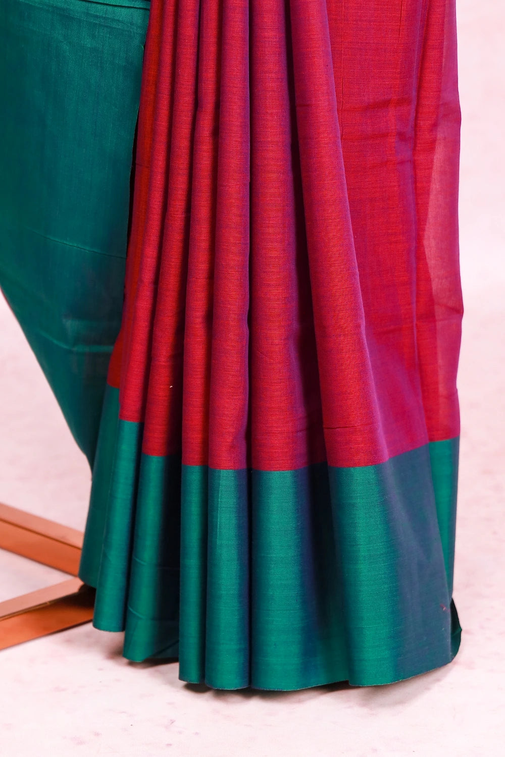 Magenta Mul Cotton Saree