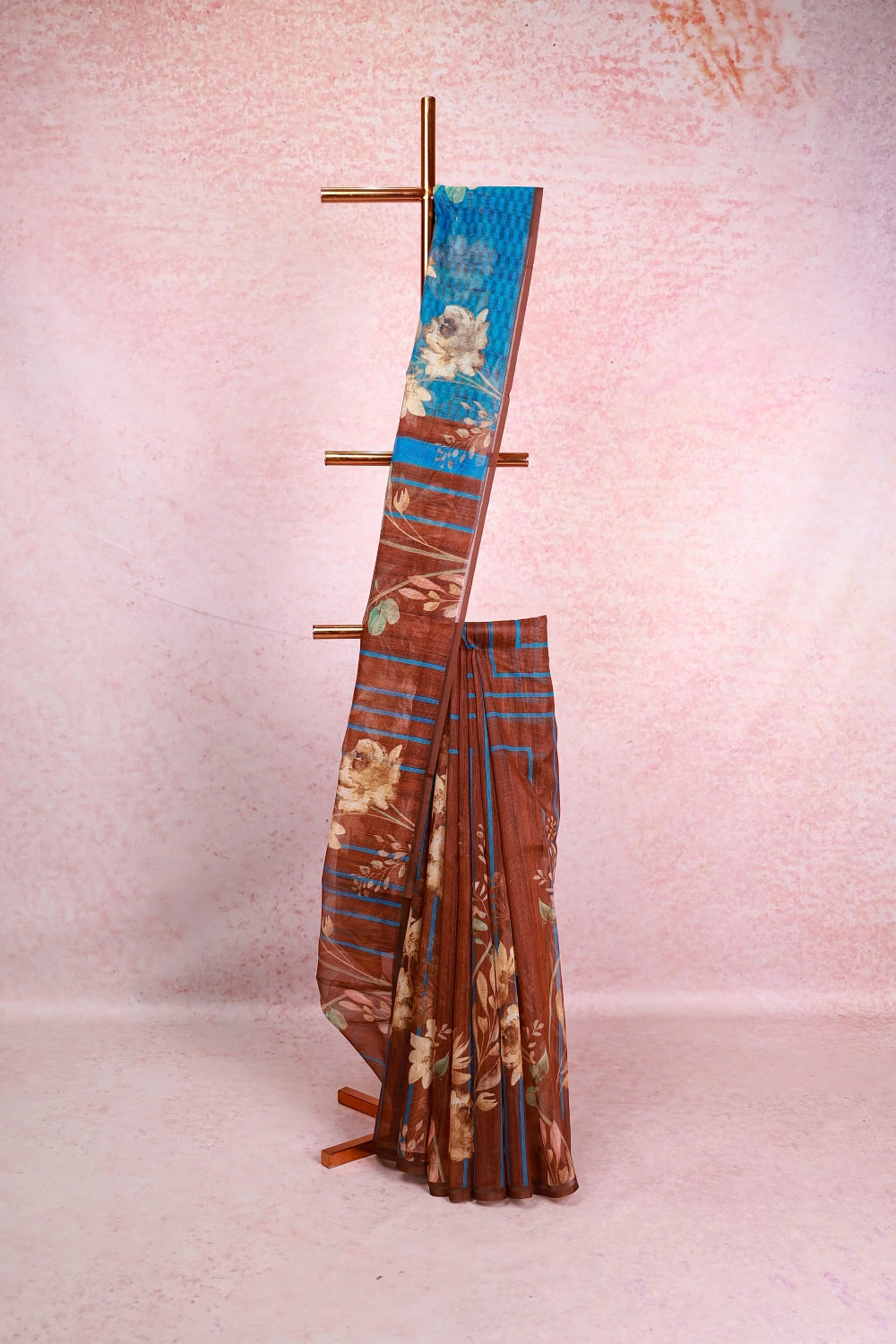 Brown Net Kota Saree