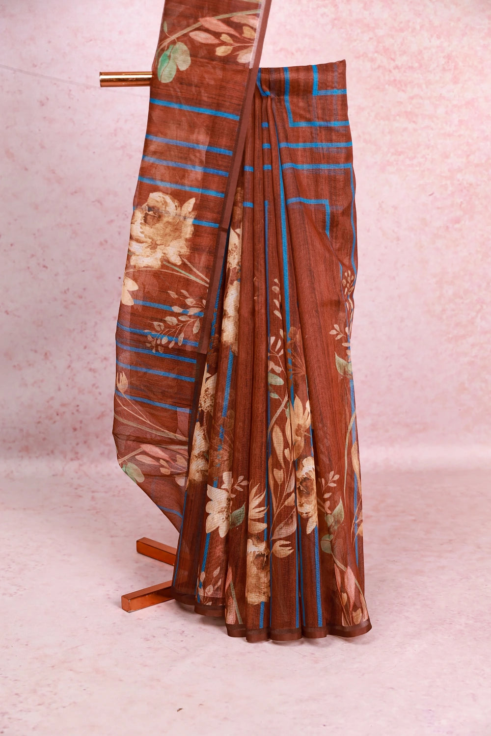 Brown Net Kota Saree