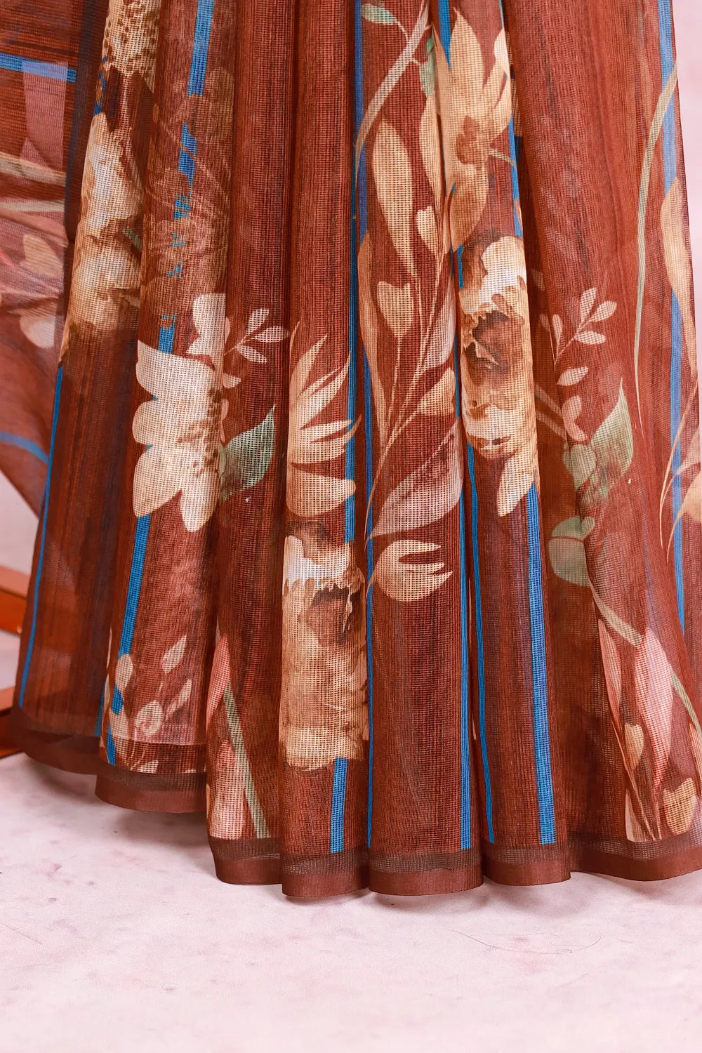 Brown Net Kota Saree