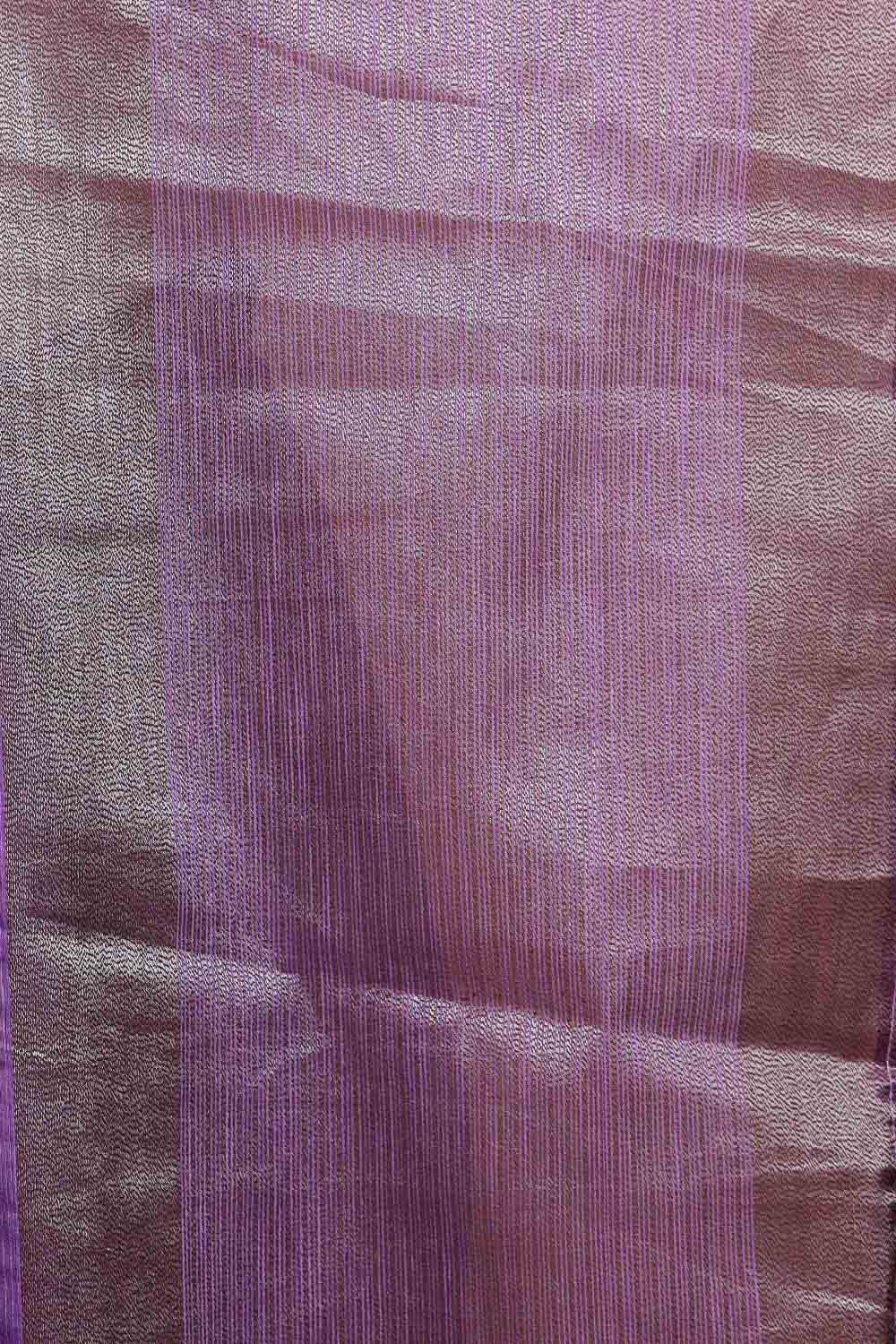 Lavender Semi Jute Saree - Seematti