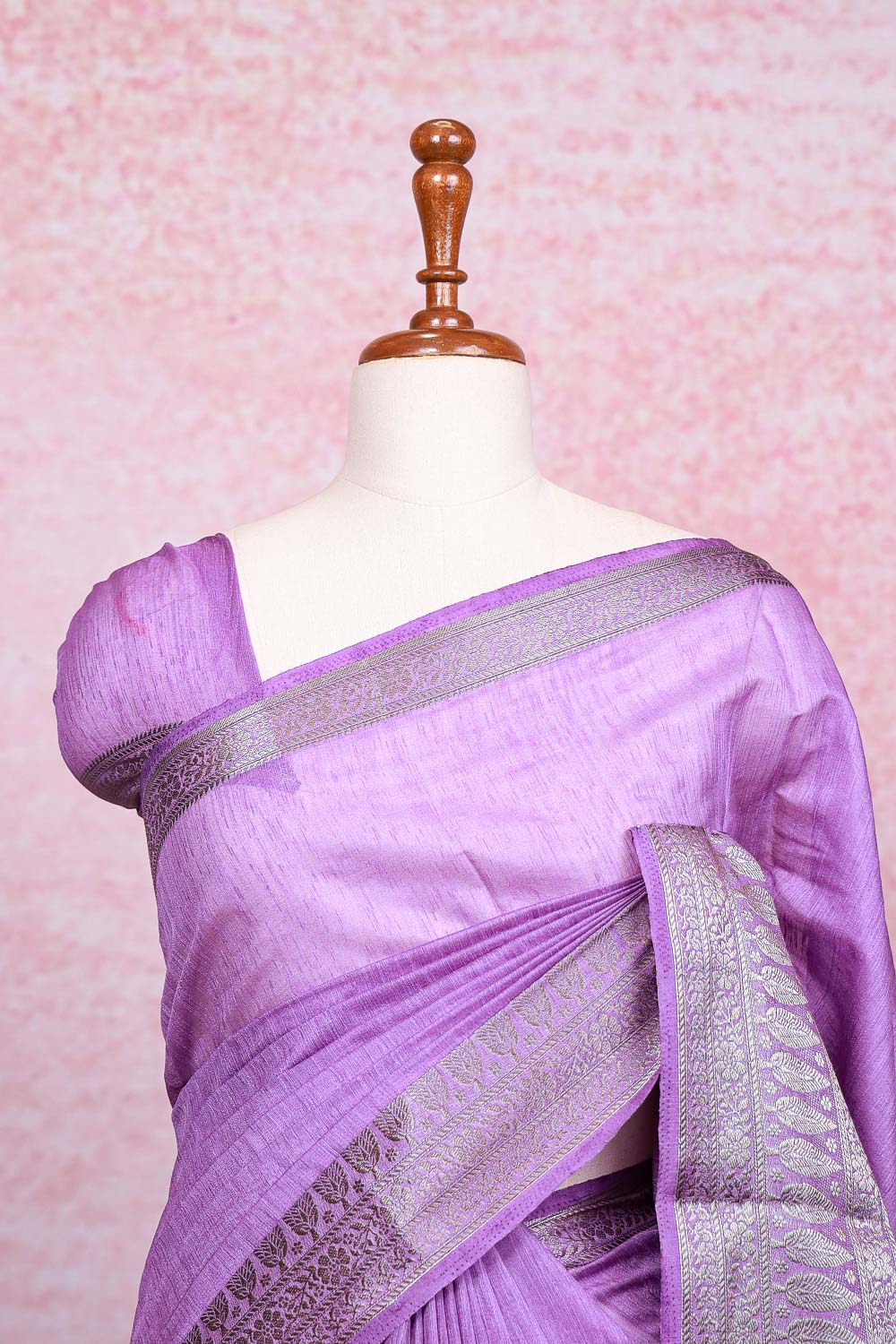 Lavender Semi Jute Saree