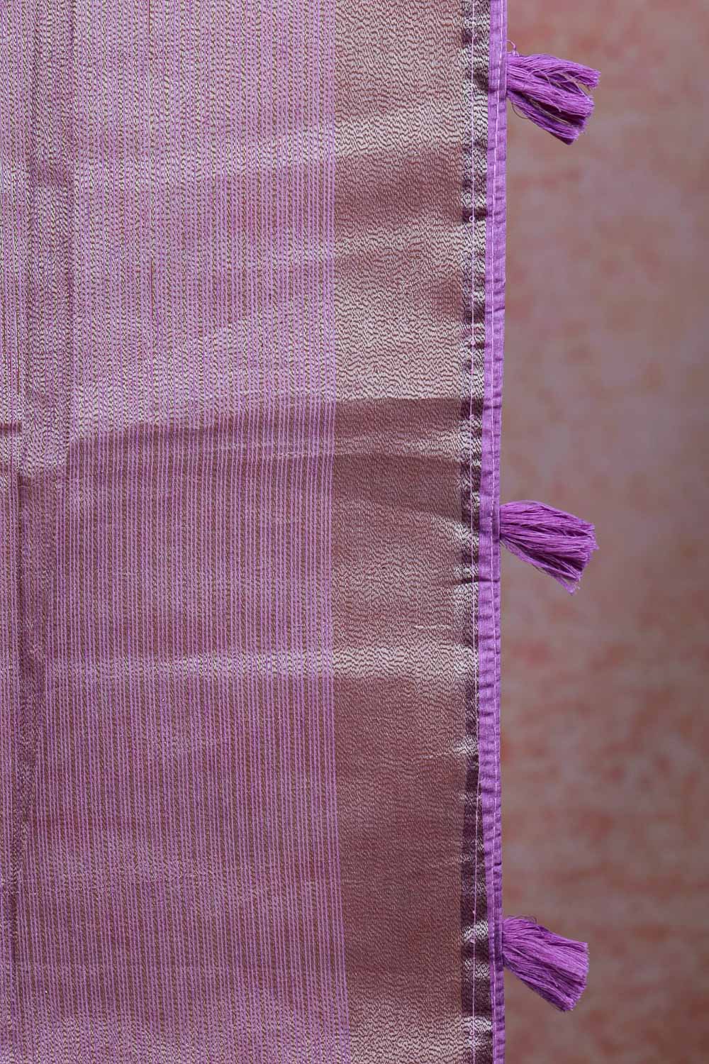 Lavender Semi Jute Saree