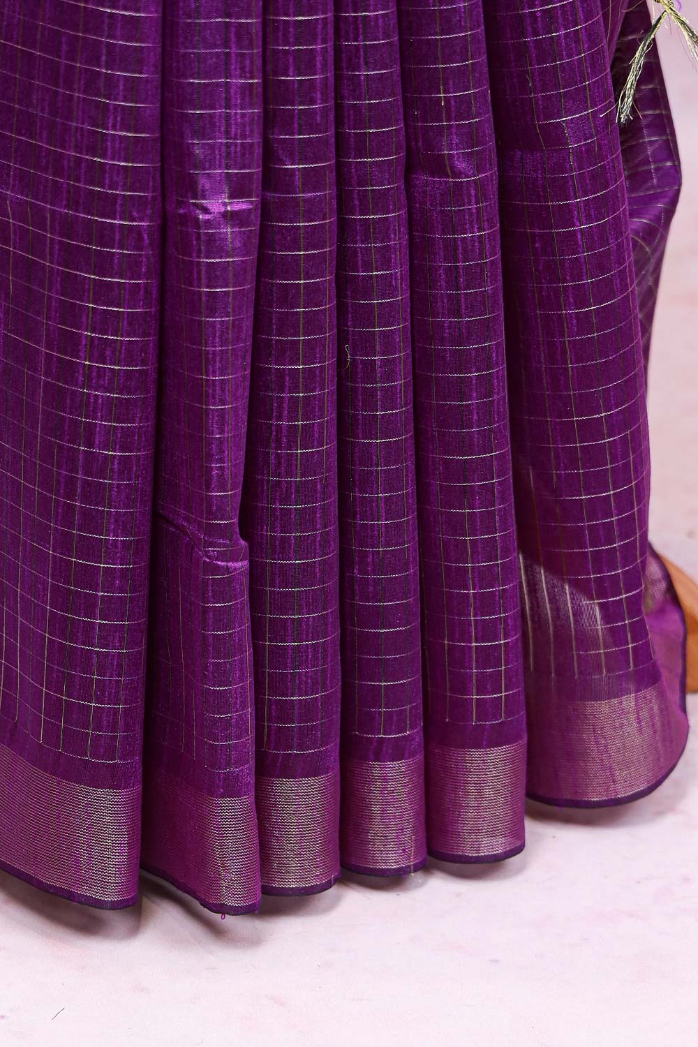 Violet Semi Jute Saree