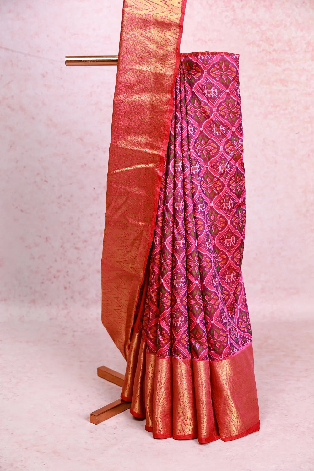 Magenta Semi Silk Saree