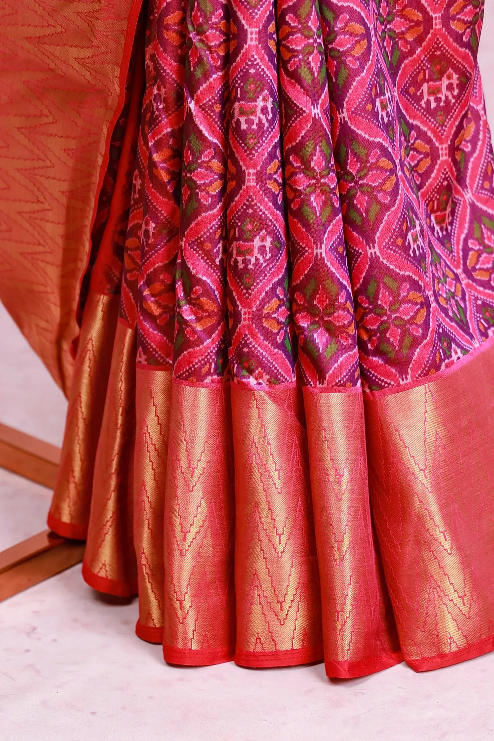 Magenta Semi Silk Saree