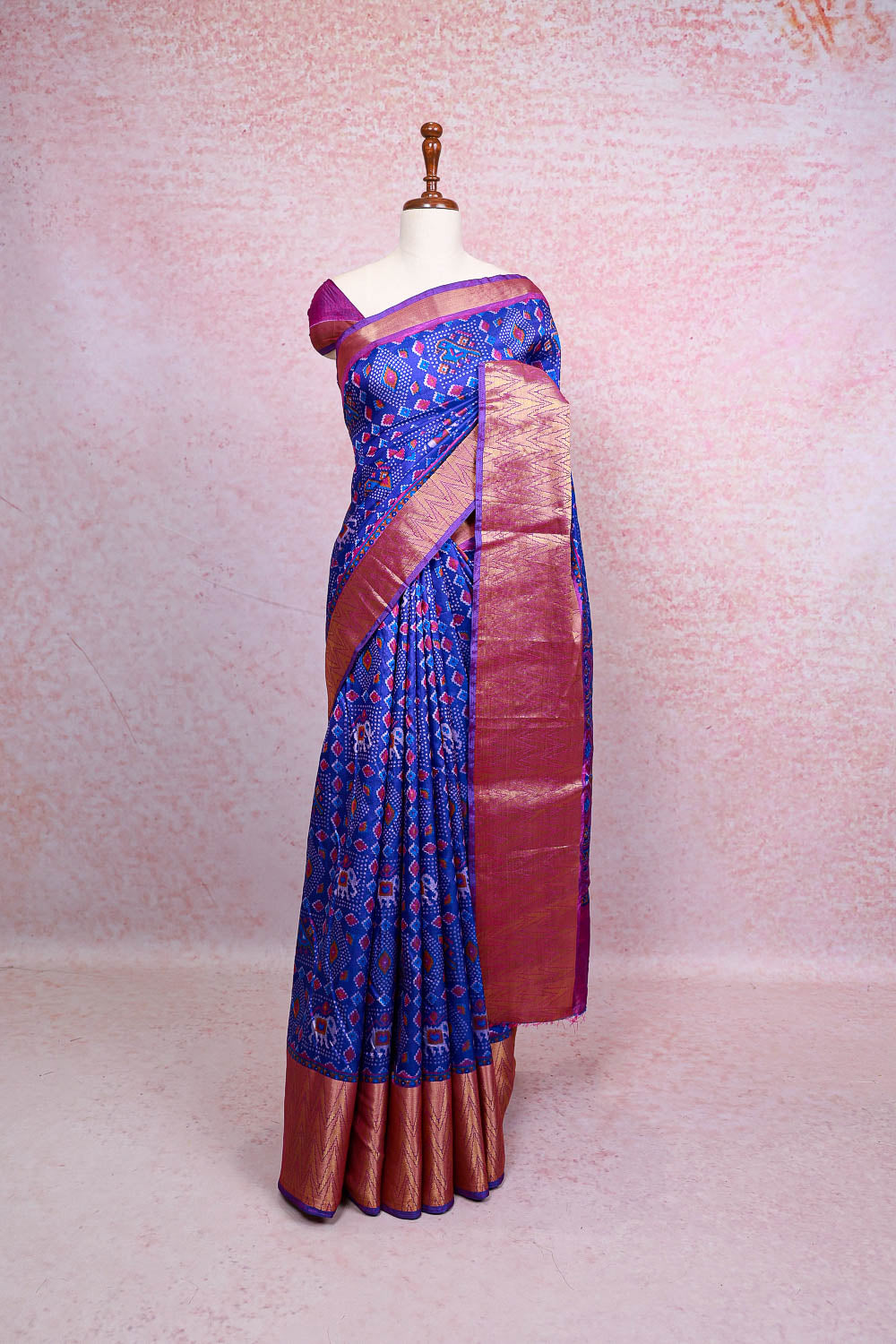 Blue Semi Silk Saree