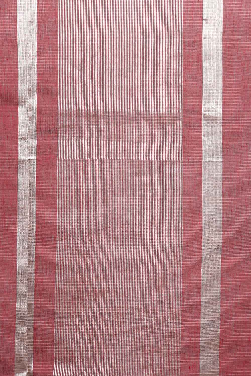 Maroon Cotton Silk Saree