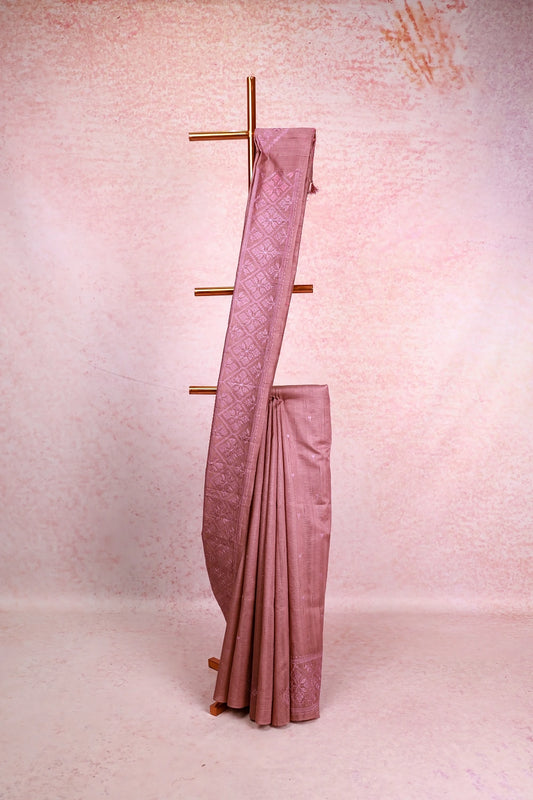 Pastel Colour Semi Tussar Saree