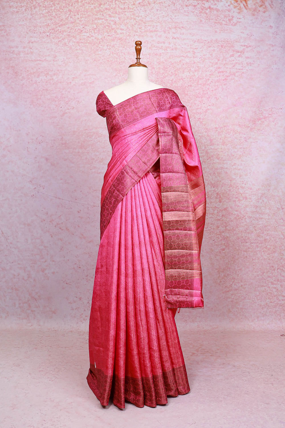 Pink Semi Silk Saree - Seematti