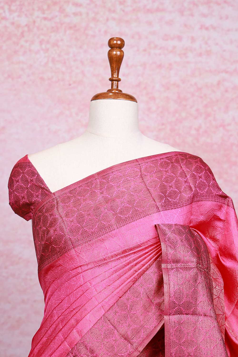 Pink Semi Silk Saree - Seematti