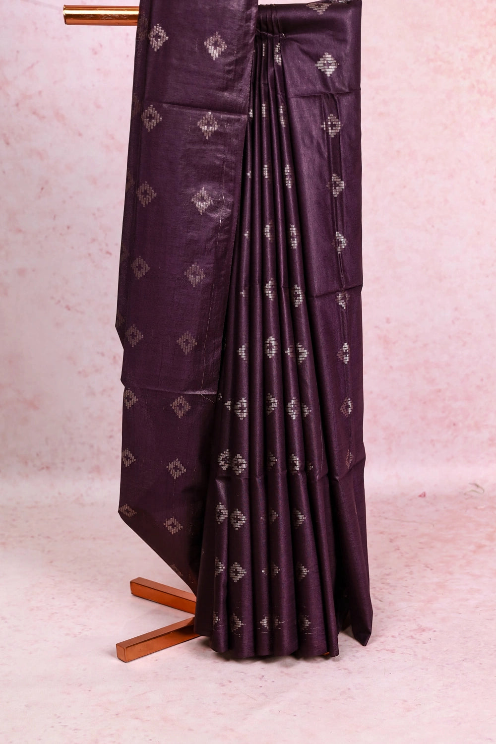 Grape Semi Silk Saree